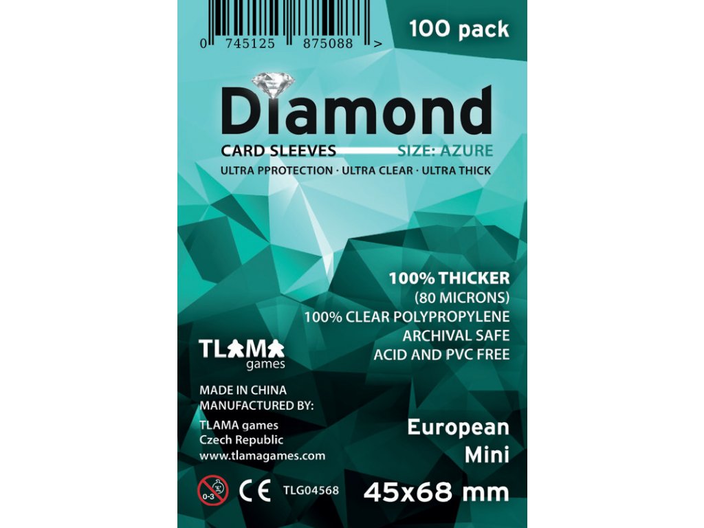 Obaly na karty Diamond Azure: European Mini 45x68