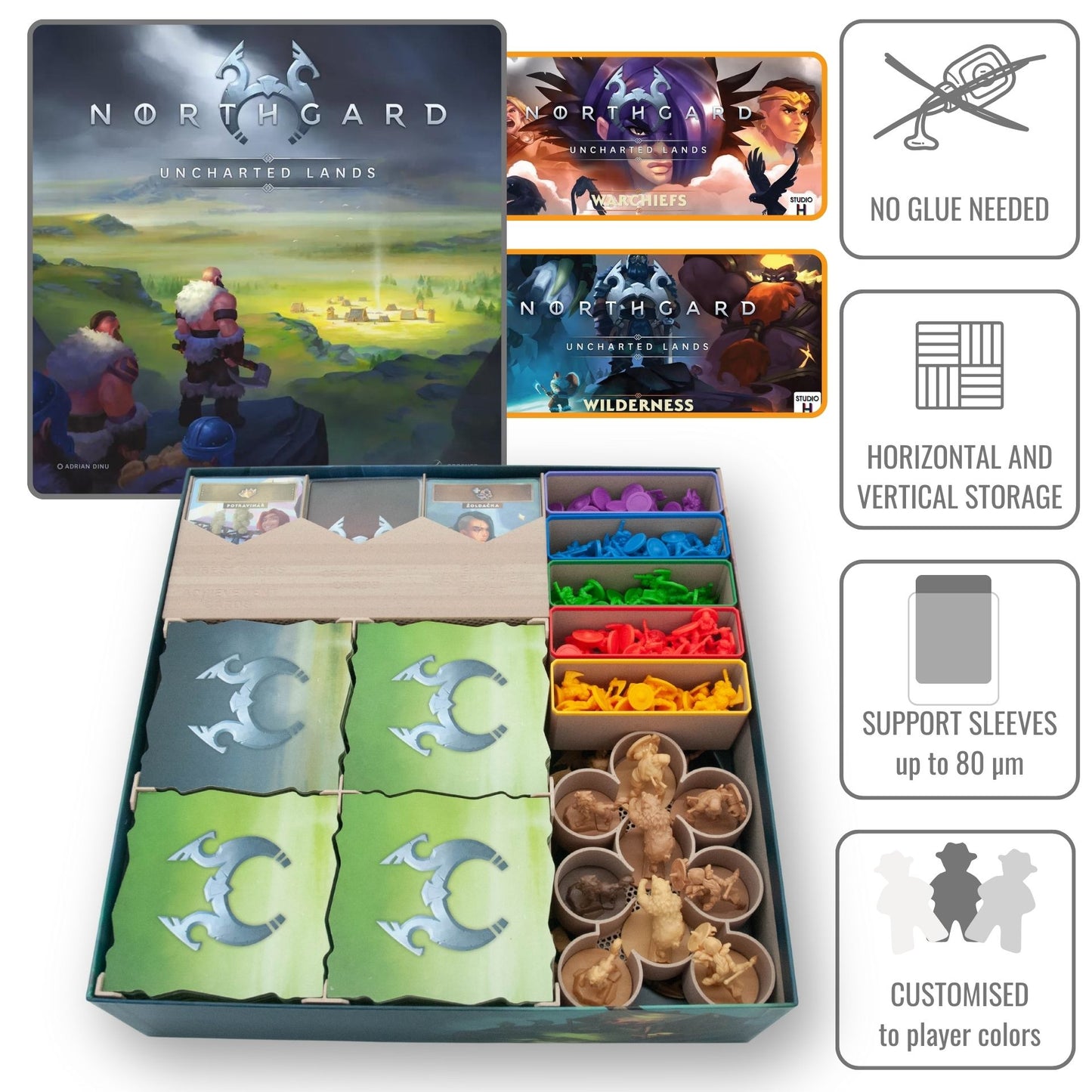 Northgard: Země nepoznané - insert do deskové hry