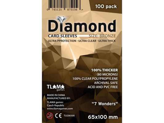 Obaly na karty Diamond Bronze: 7 Wonders 65x100